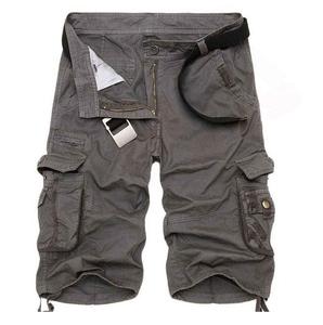 Pantalones Cortos Cargo para Hombre, 100% Algodón, Estilo Urbano, Verano 2026, Multibolsillos, 6 Bolsillos - Product Image 5