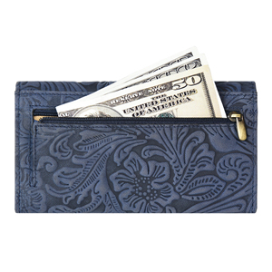 Premium Embossed Genuine Leather Ladies <b>Long</b> Clutch Wallet Snap Closure Card Holder Cash Organizer Elegant Fashion <b>Purse</b> - Product Image 6