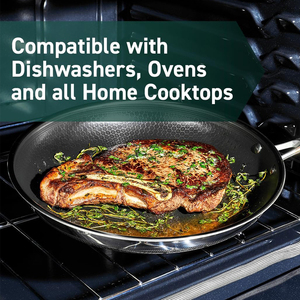 Large Capacity Nonstick Saute <b>Pan</b> With <b>Lid</b> Premium Aluminum Construction Rapid Heat Distribution Technology Durable - Product Image 5