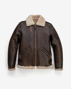 Fashion <b>Men's</b> Brown Genuine Leather <b>Aviator</b> <b>Jacket</b> With Fur Lining Zipper Closure Winter Moto Biker Style - Product Image 1