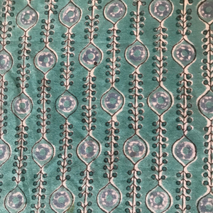 ผ้าฝ้ายพิมพ์ลายด้วยมือพร้อมลายทาง |   เหมาะสำหรับคุรตี, ชุดเดรส และชุดพื้นเมือง - Product Image 3