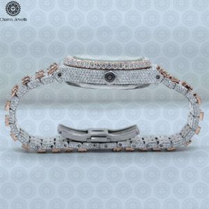Charm Jewells Women's Luxury Stainless Steel <b>Mechanical</b> <b>Watch</b> 38mm Round Case Analog Sapphire Crystal Hollow Out Design - Product Image 4