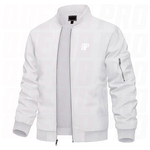 Blousons Bomber Grande Taille Personnalisés pour Hommes 100% Polyester Fermeture Éclair Intégrale Vestes Streetwear Fabricant OEM/ODM de Vestes pour Hommes en Gros - Product Image 1