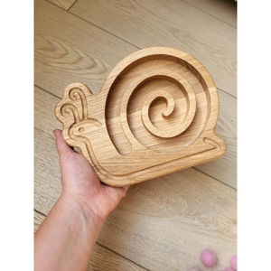 Nouvel Organisateur de Jouets en Bois en Forme d'Escargot avec Plateau de Rangement en Boules de Feutre Colorées pour la Décoration de Chambre d'Enfant - Product Image 2