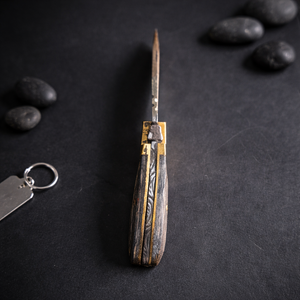 Navaja de bolsillo mini de acero inoxidable hecha a mano con mango de madera plegable de 4 pulgadas, herramienta EDC para exteriores, artículo de regalo, proveedor mayorista - Product Image 2