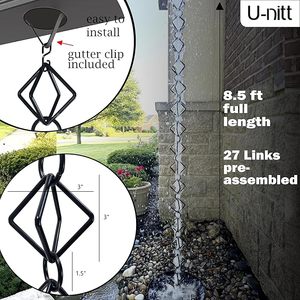 Cadena de Lluvia Metálica Decorativa de Primera Calidad, Estilo Copa, para Patio, Techo, Jardín, Uso en Exteriores - Product Image 2