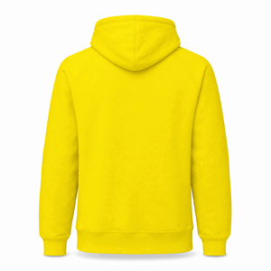 Sudadera con Capucha Premium de Color Amarillo Brillante, con Cordón Ajustable, de Felpa de Algodón Grueso, Unisex, Corte Regular, con Bolsillo, para Invierno - Product Image 2