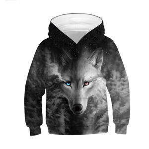 Sudadera con Capucha Extra Grande Unisex de Poliéster con Estampado Digital 3D de Cabeza de Lobo, Diseño de Galaxia Espacial, para Otoño, Marca YhgjFashion - Product Image 3