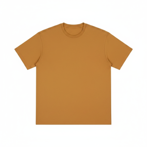 Camiseta Premium Amarillo Mostaza 100% Algodón para Hombre, Oversize, Lisa, al por Mayor, Cuello Redondo, Casual, Estilo Urbano, de Gran Gramaje - Product Image 1