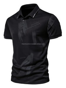 Camiseta para hombre más vendida hecha a medida con logotipo de secado rápido y larga longitud para Polos de verano, polos para hombre - Product Image 3