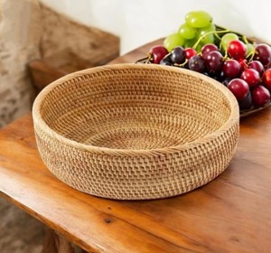Bandeja de Servir de Ratán Ecológica, Tejida a Mano, Natural, Elegante, Organizador de Cocina para el Hogar, Venta al Por Mayor - Product Image 4