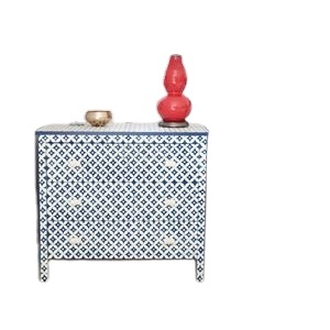 MEUBLES EN INCRÉATION D'OS Design moderne Armoire en os véritable avec 7 tiroirs pour salon cabine en incrustation d'os RÉALITÉ FAIT À LA MAIN - Product Image 5