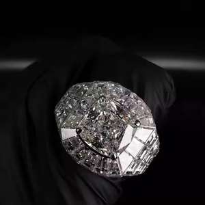 Reloj de Lujo para Hombre con Moissanita - Anillos Elegantes de Estilo Hip Hop con Baño de Rodio y Piedras Creadas en Laboratorio - Product Image 3