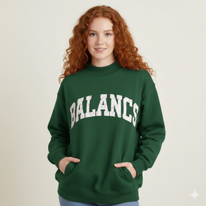 Sweat-shirt oversize à col montant pour femme, coupe ample, entièrement personnalisable, style streetwear - Product Image 1