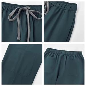 Medical scrub suit uniform <b>set</b> designed with breathable fabric top and pants for clinic hospital and healthcare environments - Product Image 4