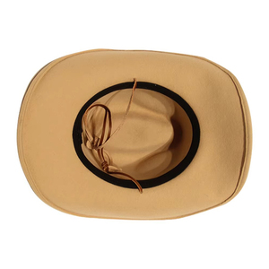 Personalized Classic Leather Cowboy Fedora Felt <b>Hat</b> with Customized Logo Unisex Adult Outdoor <b>Hat</b> - Product Image 3