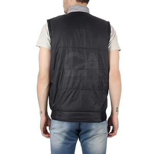 <b>Men's</b> High Quality Puffer <b>Vest</b> With Logo Embroidery Custom Made Button Pockets in Different Colours Winter Wear <b>Men</b> <b>Vest</b> - Product Image 2