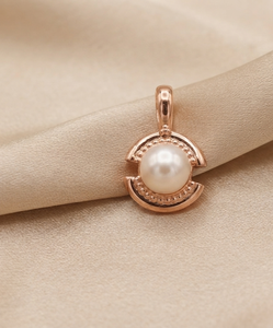 Colgante de Plata de Ley 925 con Perla de Agua Dulce, Chapado en Oro Rosa, Joyería de Lujo Hecha a Mano con Gema de Concha, Regalo para Fiestas y Eventos - Product Image 3