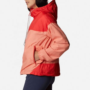Women Block Color Windbreaker <b>Jacket</b> <b>Lightweight</b> Hooded Zip Up Breathable Quick Dry Outdoor Casual Spring <b>Ladies</b> <b>Jacket</b> - Product Image 3