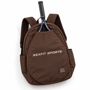 Sac de sport personnalisé pour raquette de squash avec bretelles rembourrées, ouverture à double fermeture éclair, pochette avant pour raquette et rangement latéral - Product Image 1