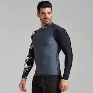 Rashguard MMA haute qualité, manches longues, respirant, séchage rapide, polyester, nylon, pour homme, matière Spandex, sublimation, OEM. - Product Image 1