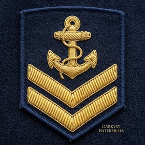 Écusson de blazer fait main personnalisé en fil de bullion, motif ancre et couronne de laurier, emblème nautique, logo en fil doré, service personnalisé - Product Image 5