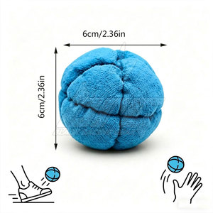Pelota de Hacky Sack de Calidad, Bajo MOQ, Ligera, de Color Sólido - Product Image 3