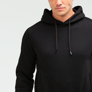 Sweat à capuche décontracté en polaire polyester de qualité supérieure, léger, couleur unie, pour l'été, coupe classique, séchage rapide, avec poches - Product Image 3