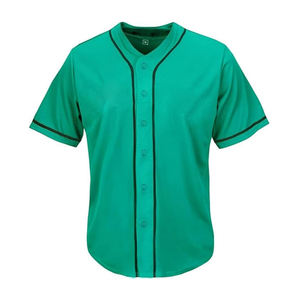 Maillots de baseball traditionnels en tissu polyester, poids standard avec sensation authentique et coutures renforcées pour un style rétro. - Product Image 1