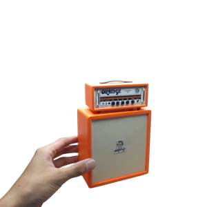 Mini amplificateur décoratif, haut-parleur 6,2 pouces, orange, 2 enceintes en bois faites à la main - Product Image 5