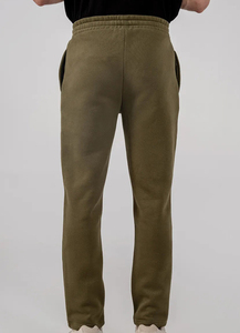 Pantalon de survêtement pour homme avec détails de coutures contrastées, en molleton épais uni, pour le sport et les loisirs en extérieur, lot - Product Image 2