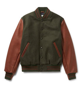 Blouson universitaire en laine style baseball 2025 avec broderies en molleton de coton, logo personnalisé, meilleure qualité, vente en gros - Product Image 1