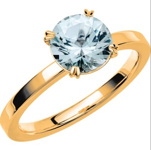 Bague de fiançailles de luxe en argent sterling avec topaze bleue taillée, cadeau pour femme, mariage, anniversaire, fête - Product Image 1