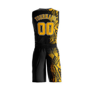 Ensembles d'uniformes de basketball personnalisés de haute qualité, à manches courtes, respirants, à séchage rapide, antibactériens, 100 % polyester, résistants à la chaleur - Product Image 6