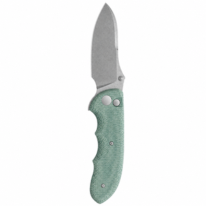 Couteaux pliants avec manche texturé vert menthe, poignée ergonomique avec rainure pour les doigts, lame large à pointe tombante et bouton de pouce pour les tâches en extérieur - Product Image 6
