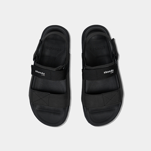 Shondo Lite Flat Sandals Black Open Toe <b>Hook</b> Loop Closure Casual Summer Rubber Outsole EVA Midsole - Product Image 5
