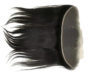 Peluca con Frente de Encaje, Cabello Humano Virgen Indio, Liso, Rizado, Negro, Suave - Product Image 2