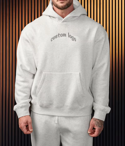Vente en gros de sweats à capuche personnalisés pour hommes en coton lourd, coupe oversize à épaules tombantes, pour le sport, la gym et le streetwear, avec impression DTG - Product Image 5