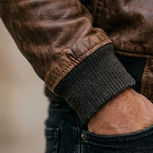 Blouson en cuir classique de luxe pour homme, nouvelle collection hiver, fermeture éclair horizontale, style motard, grande taille, mode masculine transfrontalière - Product Image 6