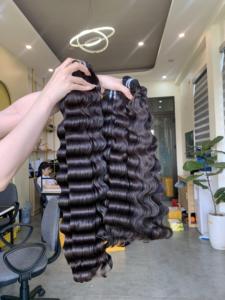 Extensiones de Cabello Humano Vietnamita 100% Natural Remy, Ondulado Profundo, Ondulado Oceánico, Sin Procesar, Trama Única - Product Image 6