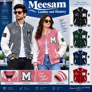 เสื้อแจ็คเก็ตวาร์ซิตี้ผู้ชาย ปักลายตัวอักษร สีดำ ขาว เหลือง สไตล์สตรีทแวร์ ใส่ได้ในฤดูใบไม้ร่วง ทรงปกติ ปกเสื้อพับได้ - Product Image 4