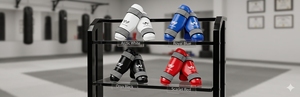 Protections de tibia pour arts martiaux - Protections de jambe intégrales pour karaté et taekwondo - Équipement de combat - Product Image 2
