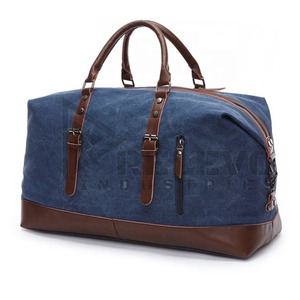 Sac de sport en nylon personnalisé uni avec compartiment à chaussures, sac de week-end pour homme, grande capacité 30-40L, fermeture éclair, disponible en stock - Product Image 1