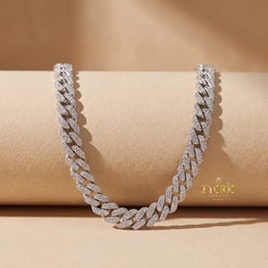 Collar de Cadena Cubana de 2 Filas Estilo Hip Hop, Plata de Ley 925, Moissanita VVS, Chapado en Oro Blanco, Lujoso, para Compromiso o Boda - Product Image 3