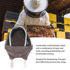 Voile de protection pour apiculteur en maille respirante et ventilée, résistante à la chaleur, protection anti-abeilles à 3 couches, manches en polyester, coupe standard - Product Image 5