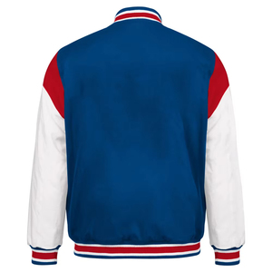 Custom Varsity <b>Jacket</b> <b>Men</b> Front Wholesale Price Hot Sale Streetwear Premium Quality Stand Collar Wool <b>Leather</b> Winter <b>Jackets</b> - Product Image 2