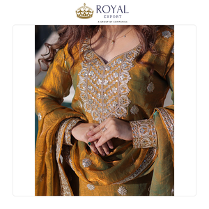 Nouvelle collection de tenues Sharara pour mariage, style tendance, en chiffon lourd avec broderie Zari et sequins - Product Image 2