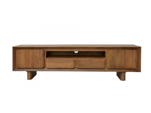 Modern Solid Wood <b>TV</b> <b>Stand</b> with Storage Drawers and Doors Scandinavian Design Floor Mount for Living Room 55-59 in - Product Image 3