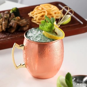 Tazas Moscow Mule de Cobre Puro, las Más Vendidas, con Asa de Latón para Cócteles, Cerveza y Bebidas, Regalo de Aniversario o Boda - Product Image 1