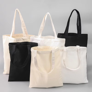 Bolsas de Lona de Color Sólido, Estilo Minimalista con Parte Superior Abierta, Bolsa de Compras para Todas las Temporadas, Forro de Algodón - Product Image 1
